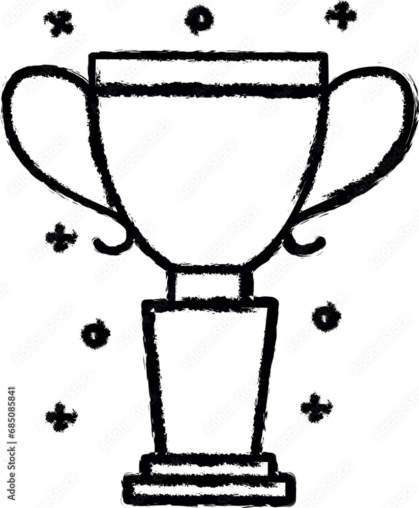 Poster award, champion, cup vector icon in grunge style