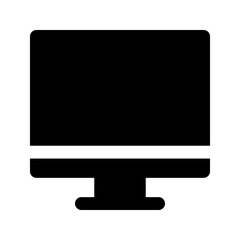 Computer Monitor Icon in trendy flat style isolated on white background. Monitor symbol for your web site design, logo, app, UI.