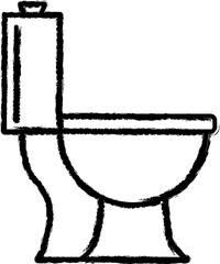 Toilet vector icon in grunge style