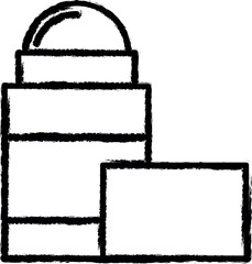 Deodorant, hygiene vector icon in grunge style