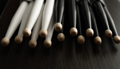 Colored Black and White Drumsticks