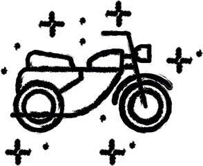 Motorbike transport vector icon in grunge style