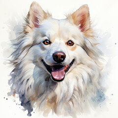 Naklejka premium watercolor German Shepherd clipart, Generative Ai
