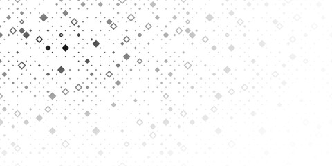 Abstract pattern with small squares and pixels. Black dots on white background. Halftone illustration.