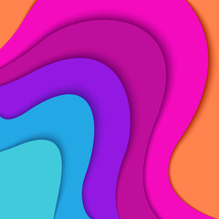 Colorful Wavy Shadow Background Vector Illustration