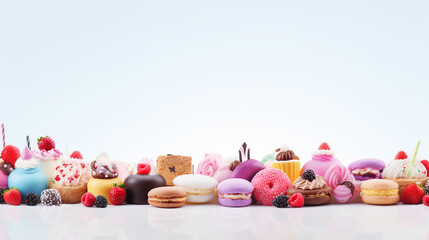 sweets isolated on pink background 