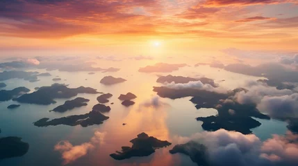 Fotobehang sunrise over the clouds © Malaika