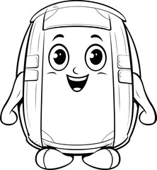 Toy cartoon vector stock, coloring page black and white