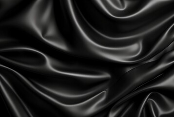 Fototapeta premium luxury black fabric background. generative ai