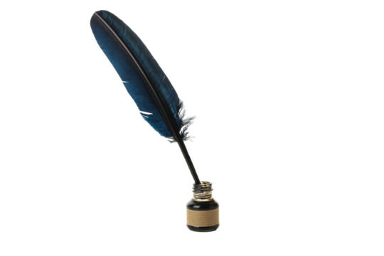 PNG, pen with ink, isolated on white background.