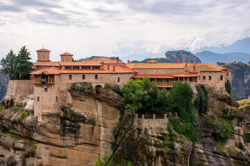 Fototapeta na wymiar .Varlaam Monastery is an Orthodox Christian monastery, part of the Meteora Monasteries, located in Greece, in the Peneus Valley in Thessaly.