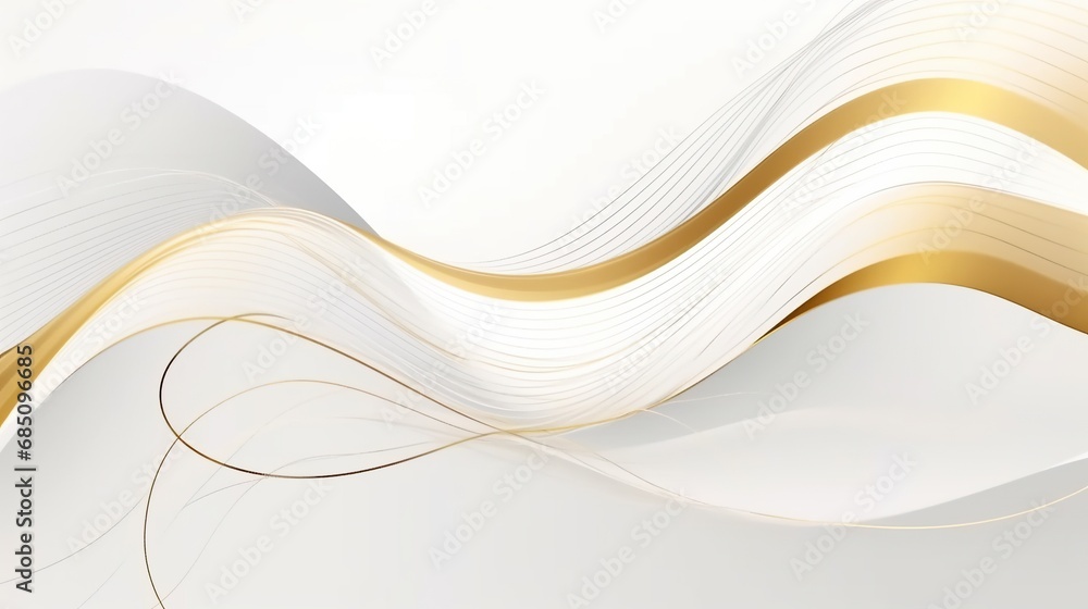 Poster abstract shiny color gold wave design element .golden curved yellow lines .with sparkling effect on 