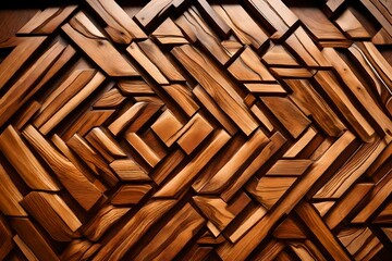 Delight in the close-up view of an intricately designed wooden home wall decoration. The details of the wood grain form a captivating pattern that enhances the natural beauty of the material. 