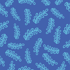 Flourish nature summer garden textured background. Floral seamless pattern. Branch with leaves ornamental texture