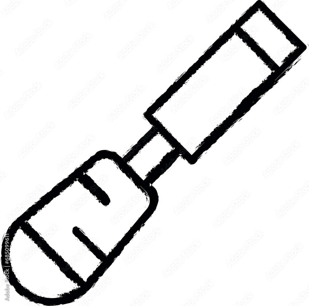 Poster carpentry, chisel line vector vector icon in grunge style