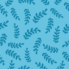 Flourish nature summer garden textured background. Floral seamless pattern. Branch with leaves ornamental texture