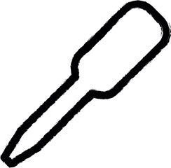 Pipette, chemistry vector icon in grunge style