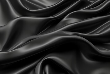 Obraz premium luxury black fabric background. generative ai