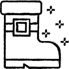 Boots, shoes vector icon in grunge style