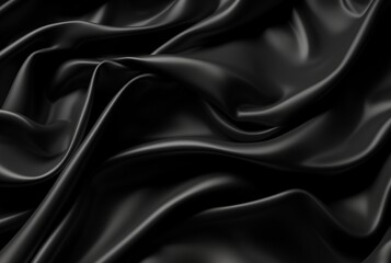 Fototapeta premium luxury black fabric background. generative ai