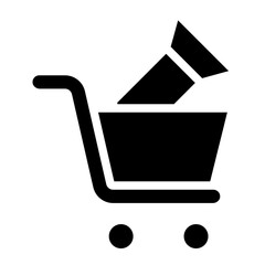 shopping cart glyph 
