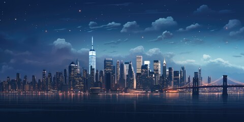 "Mesmerizing Cityscape: Capturing the Beauty of Stunning Night Views" Generativ Ai.