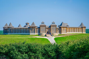 Wooden fortress at the Kudykina Gora park