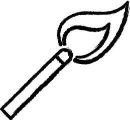 Match, firefighter vector icon in grunge style