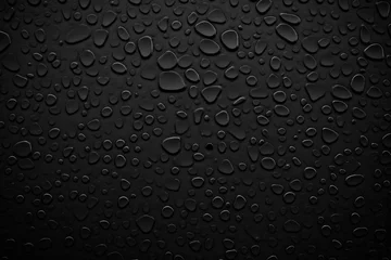 Fotobehang Fondo oscuro con gotas de agua. © ACG Visual