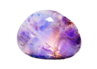 Foto op Canvas Mineral piedra preciosa Amatista en fondo transparente. © ACG Visual