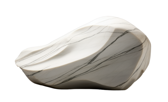 Roca piedra blanca pulida de mármol.