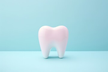 Tooth on a blue background. Concept Dentistry.