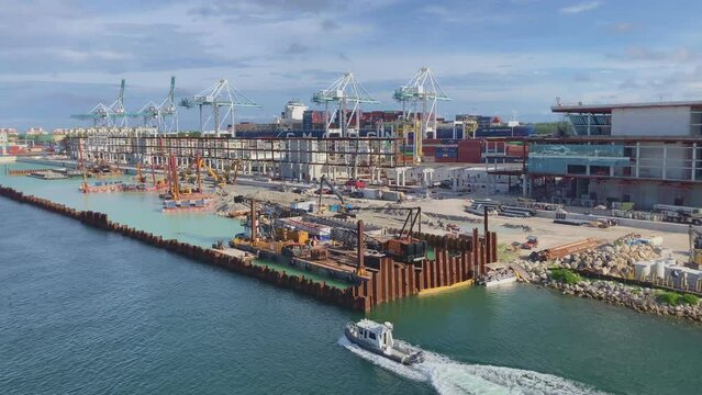 shipyard construction site near port of miami florida
