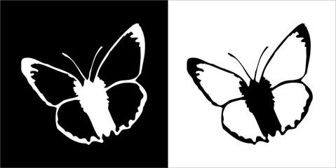 Illustration vector graphics of butterfly icon