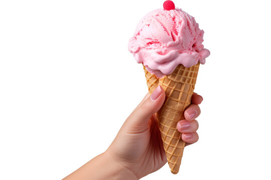 ice cream in hand