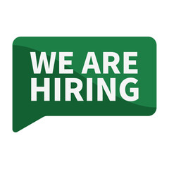 We Are Hiring In Green Rectangle Shape For Employee Advertising Business Marketing
