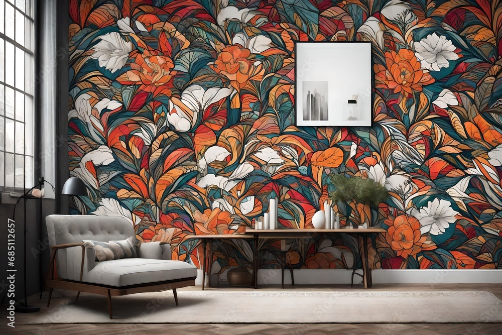 Poster immerse your space in the world of visual art with a captivating wallpaper that showcases a diverse 