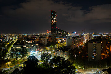 Fototapeta na wymiar Miasto Wroclaw nocą