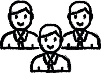 team, group, diversity vector icon in grunge style