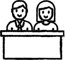 meeting, seo web, people vector icon in grunge style