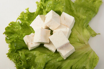 Paneer or Cottage Cheese With Letttuce