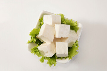 Paneer or Cottage Cheese With Letttuce