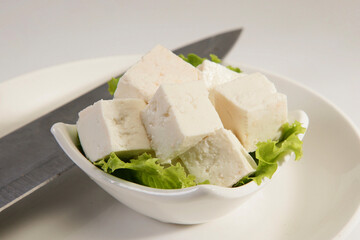 Paneer or Cottage Cheese With Letttuce