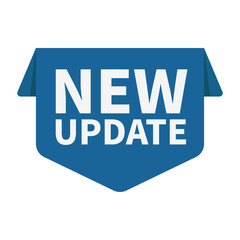 New Update In Blue Unique Shape For Upgrade Information Business Social Media Marketing
