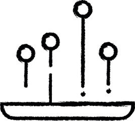 internet technology vector icon in grunge style