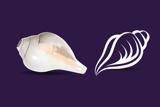 Hindusim conch shell vector design