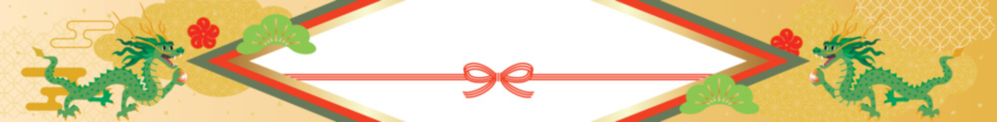 辰年の福袋セールの背景イラスト