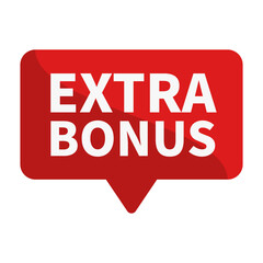 Extra Bonus In Red Rectangle Shape For Sale Promotion Business Marketing Social Media Information
