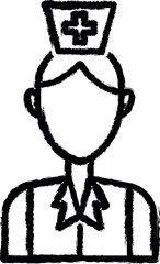 Medical technology, doctor vector icon in grunge style