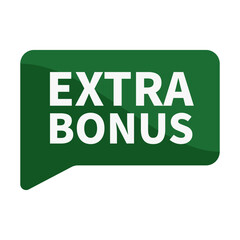 Extra Bonus In Green Rectangle Shape For Sale Promotion Business Marketing Social Media Information
